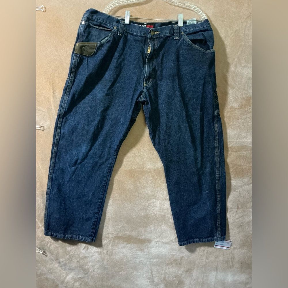 Wrangler Riggs work wear Relaxed Fit Dark Blue Jeans size 54